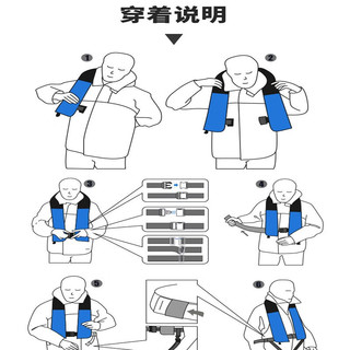 焱思泰自动充式救生衣便携式成人路亚救生衣大浮力钓鱼防溺水救生装备 自动充气救生衣（红色） 【遇水充气自救】