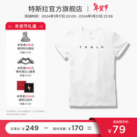 TESLA 特斯拉 T恤休闲特斯拉logo立体字母标识女款短袖时尚百搭