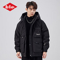 Lee Cooper 短款羽绒服男秋冬季连帽冬装外套潮流保暖防寒男装衣服休闲派