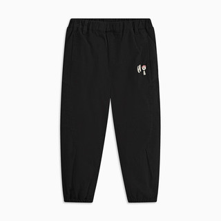 马骑顿 MQD童装男大童23冬潮酷休闲百搭加绒休闲裤 黑色 130cm