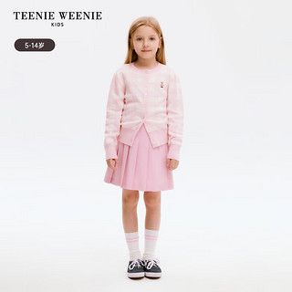 Teenie Weenie Kids小熊童装24春夏女童纯色百褶半身裙 粉色 140cm