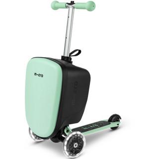 m-cro瑞士迈古micro儿童滑行箱行李箱带滑板车两用免推拉旅行箱 薄荷绿