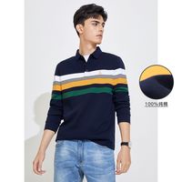navigare 纳维凯尔 意大利小帆船长袖纯羊毛毛衣男秋冬休闲高档保暖打底t恤