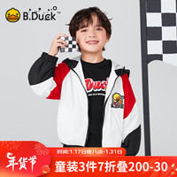 B.Duck小黄鸭童装男童外套春秋款防风衣2024新款儿童运动薄款上衣 中国红 105cm