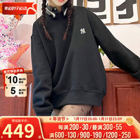 美职棒(MLB)卫衣男女 运动服长袖休闲衣服宽松圆领保暖mlb套头衫 拍小一码/50BKS/黑色/纽约洋基队 XS(45kg-50kg)