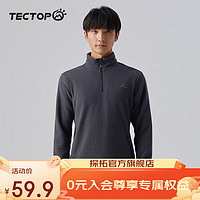 TECTOP 探拓 男子抓绒衣 MZRY033 灰色 M