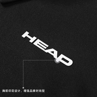 HEAD海德Techwear系列男式涤棉花纱Polo体恤男士T恤运动休闲 白色 XL