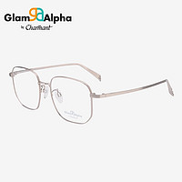 夏蒙（Charmant）眼镜框女时尚方框大框眼镜可配近视眼镜GA38145 WP-白金色