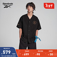 Reebok锐步24春夏新男女梭织宽松短袖棒球外套 24SRC109UGH0 A/L