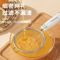 沃德百惠（WORTHBUY）家用厨房过滤漏勺细网不锈钢扁柄豆浆过滤网面粉筛火锅泡沫捞面勺 大号范范兔