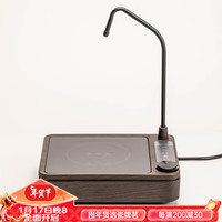 瓷牌茗茶具电陶炉煮茶器家用小型智能抽水煮茶炉加厚耐热玻璃煮茶壶 木纹双环DTL-10抽水电陶炉 1ml