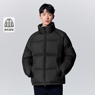 森马（Semir）张新成同款|超级植物系列羽绒服男三防外套23冬上衣109723113201 黑色90001 XXS