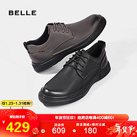 BaiLi 百丽 商务皮鞋男商场同款牛皮革休闲皮鞋A0512CM1 黑色2 42