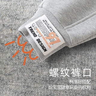 JEANSWEST 真维斯 女童加绒裤子秋冬款女大童羊羔绒棉裤儿童冬季加厚一体绒 灰/JD小狐狸K 110