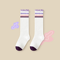 88VIP：迷你巴拉巴拉 女童中长筒袜子新年吸汗透气宝宝小腿袜子