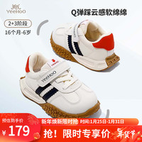 YeeHoO 英氏 童鞋儿童运动鞋男童2024春季款阿甘鞋女童软底防滑宝宝鞋子 米红色 29码-内长18.8cm-适合脚长18cm