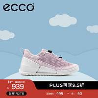 爱步（ECCO）儿童运动鞋 24年软底轻便网面跑鞋小童 健步K1系列711772 冰紫粉71177260917 32码