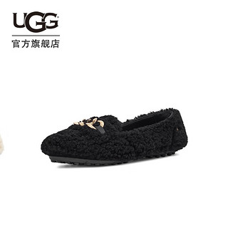 UGG 女士单鞋平底休闲舒适一脚蹬豆豆鞋乐福鞋1153515 BLK | 黑色 38