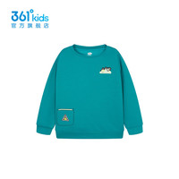 361°童装男童套头卫衣2024春季中大童卫衣 海湾绿 150