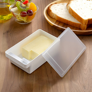 inomata 日本进口黄油切割储存盒家用冰箱带盖奶酪芝士保鲜收纳盒