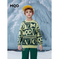 马骑顿 MQD童装男大童2023年冬季漫画风字母圆领毛衣 浅绿 1