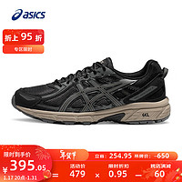 ASICS 亚瑟士 跑步鞋男鞋越野透气运动鞋抓地耐磨跑鞋 GEL-VENTURE 6 黑灰色