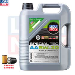 LIQUI MOLY 力魔 德国原装进口全合成润滑油 适用国六发动机机油 汽机油 特技AA 5W30 SP GF-6A 5L