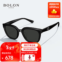 BOLON 暴龙 眼镜2024年方框偏光太阳镜防紫外线开车墨镜男女 BL3165C10 C10-亮黑(偏光)