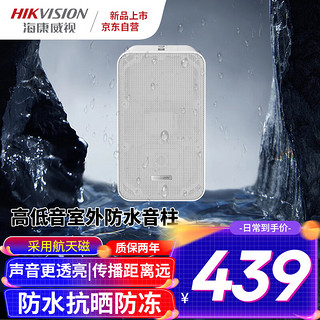 海康威视（HIKVISION）室外防水音柱户外壁挂音响喇叭村镇校园景区公共广播工厂车间学校操场高低音箱远传输40W送支架 40W室外防水音柱