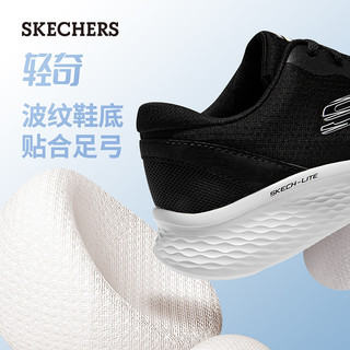 Skechers斯凯奇跑步鞋春季女男鞋同款撞色软底缓震运动鞋