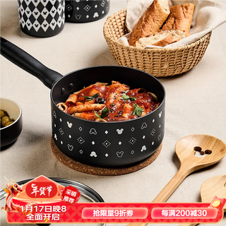 MEYER 美亚 迪士尼款 家用单柄不粘奶锅宝宝辅食锅煮面热奶锅小汤锅 18cm不粘奶锅