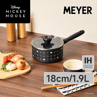 MEYER 美亚 迪士尼款 家用单柄不粘奶锅宝宝辅食锅煮面热奶锅小汤锅 18cm不粘奶锅
