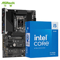 ASRock 华擎 Z790 PG Lightning/D5 闪电风暴 主板+Intel 14代 i5-14600K处理器 台式机 CPU 主板CPU套装