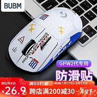 BUBM gpw2罗技鼠标防滑贴狗屁王二/三代贴纸吸汗防滑防刮贴电竞游戏鼠标贴蜥蜴皮全包 GPW2/3代全包高达 【全包防滑吸汗】高达