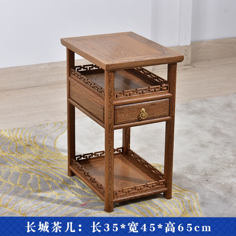 古尚古红木家具非洲鸡翅木（学名：非洲崖豆木）圈椅中式皇宫椅休闲全实木靠背椅三件套 长城茶几