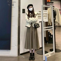 可茵(Keyin) 连衣裙女装套装女秋季韩版气质减龄小香风中长款裙子 上衣+裙子 L
