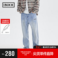 英克斯（inxx）Standby 潮牌春宽松休闲牛仔裤直筒裤XME1220243 牛仔蓝色 L