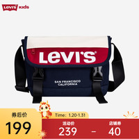 Levi's 李维斯 儿童装男女童包包2024春季斜挎包上学包时尚休闲 海军蓝 8A
