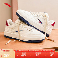 安踏（ANTA）王一博同款男鞋982丨板鞋2024冬季厚底增高休闲复古运动鞋子 象牙白/红辣椒/绀青蓝-3 6.5(男39)