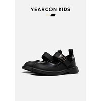 YEARCON 意尔康 女童鞋子儿童公主鞋小皮鞋2024春季宝宝大童单鞋玛丽珍黑色231