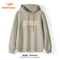 Deerway德尔惠卫衣男连帽春秋季运动休闲宽松大码衣服潮流时尚百搭小众男士外套