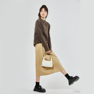 佐丹奴针织衫女20加厚宽松半高领针织毛衣女05353709
