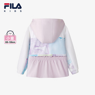 FILA 斐乐儿童服装2024春冬女小童外套梭织外套 满印一-ZA 110