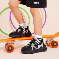 波尼 PONYKIDS MODERN-K男女儿童缓震大底老爹鞋耐磨魔术贴跑步运动鞋 241K1MD03