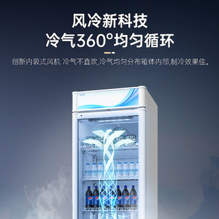 澳柯玛（AUCMA）310升大容量风冷无霜立式单门商用冷藏展示柜 超市饮料啤酒保鲜冷柜 陈列冰柜冰箱SC-310W  310L 风冷豪华款