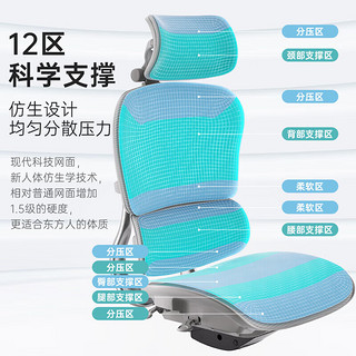 有谱E20 双背 人体工学椅电脑椅办公椅老板椅可躺舒适午休久坐 粉色+（龙纹）美国网