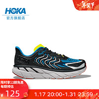 HOKA ONE ONE男女款秋冬克利夫顿LS运动休闲鞋CLIFTON LS精致鞋面复古 黑色 / 深海蓝 43