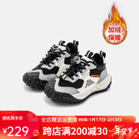 Kappa Kids卡帕童鞋冬季休闲运动鞋百搭儿童鞋子跑步鞋冬季童鞋 黑/灰 26码