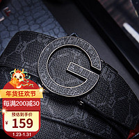 高尔夫(GOLF)男士皮带自动扣腰带男休闲商务裤腰带中青年印花裤腰带礼盒装