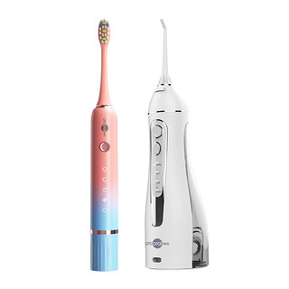 prooral 博皓 5025冲牙器+T33电动牙刷粉色 口腔护理套装